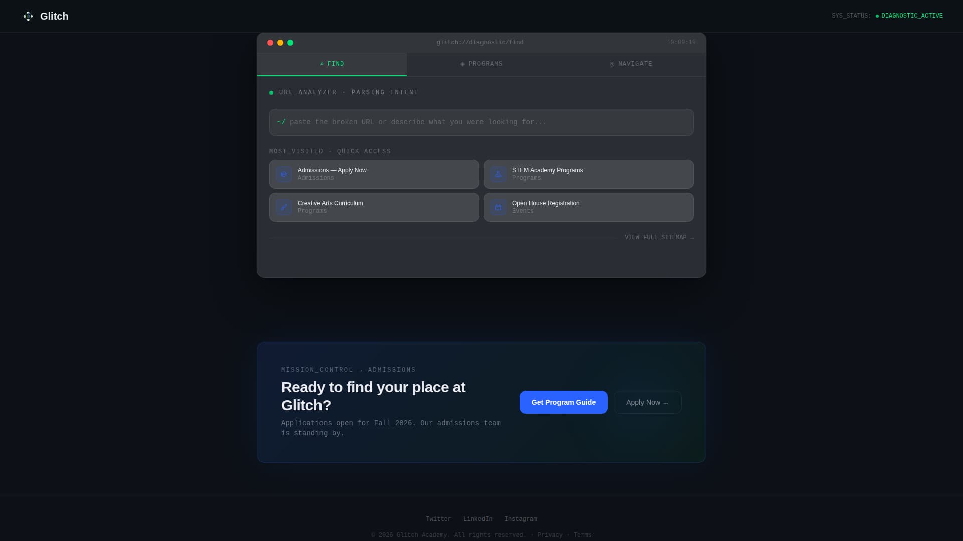 School & Academy 404 Recovery Website Template