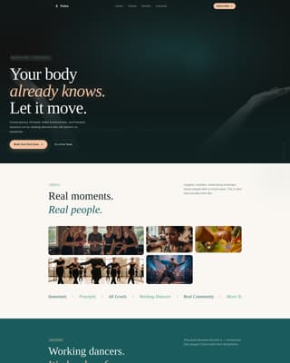 Pulse - Dynamic Dancecoaching Landing Page Template