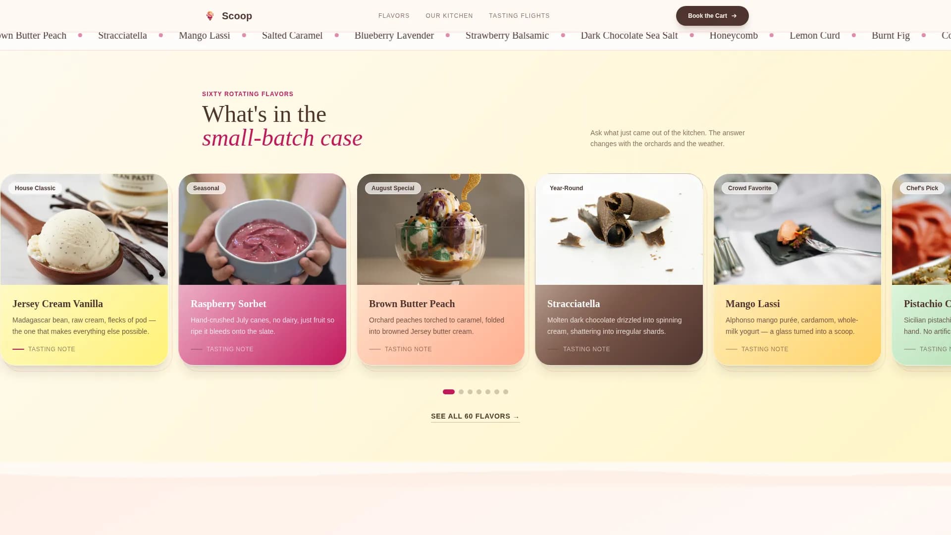 Artisan Gelato & Ice Cream Parlor Website Template