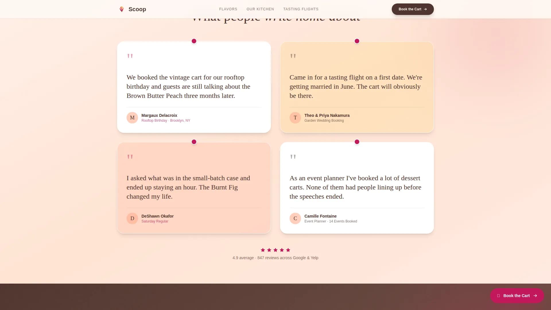 Artisan Gelato & Ice Cream Parlor Website Template