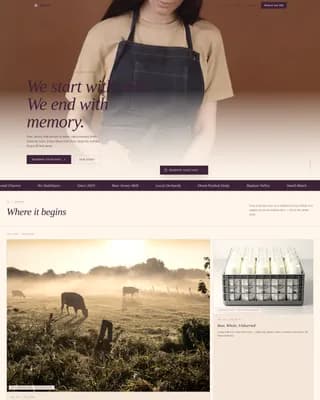 Cream — Artisan Batch Creamery Landing Page Template
