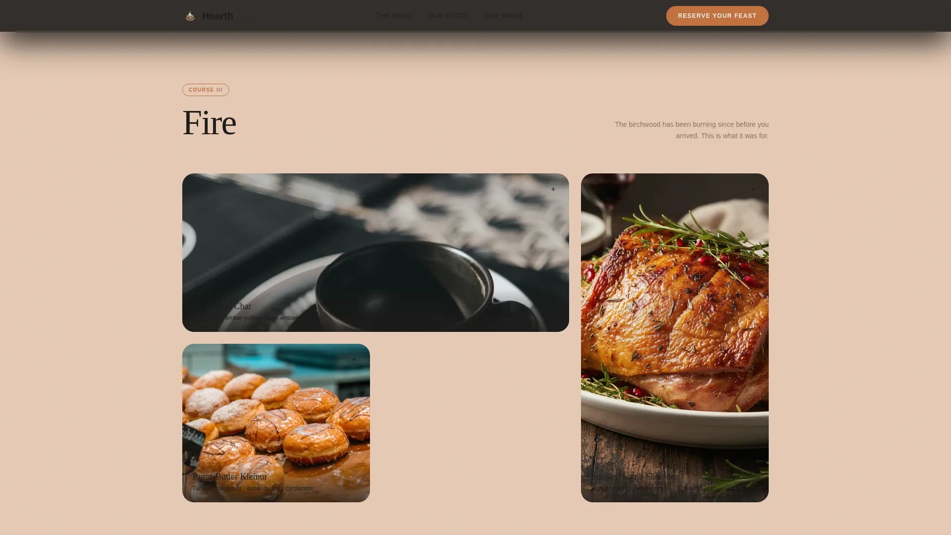 Icelandic Cuisine Booking Website Template