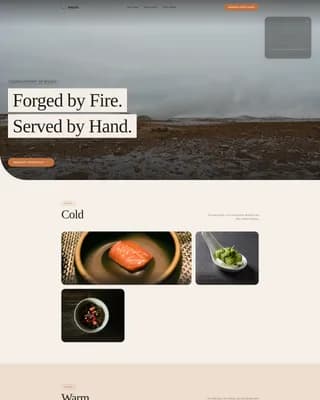 Icelandic Cuisine Booking Website Template