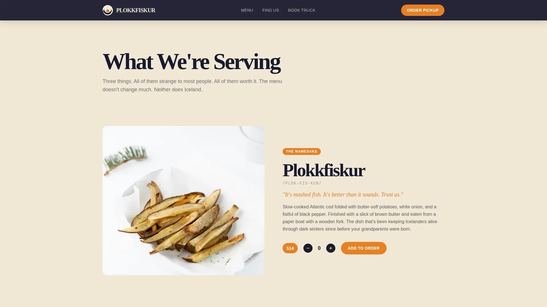 Plokkfiskur — Authentic Icelandic Cuisine Landing Page Template
