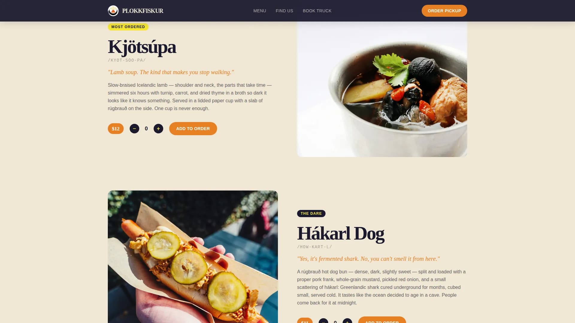 Plokkfiskur — Authentic Icelandic Cuisine Landing Page Template