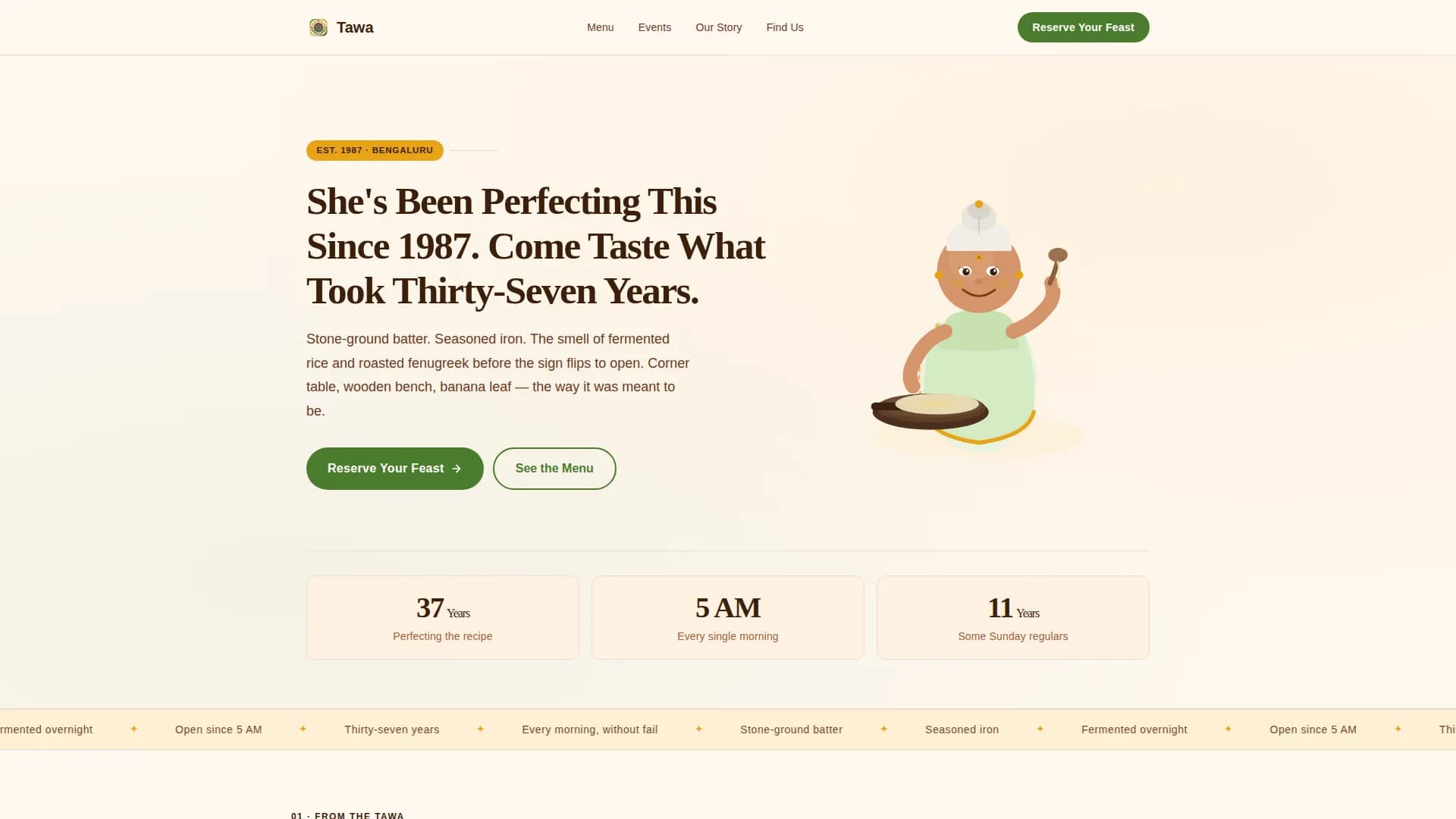 Tawa — South Indian Landing Page Template