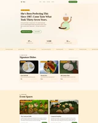 Tawa — South Indian Landing Page Template