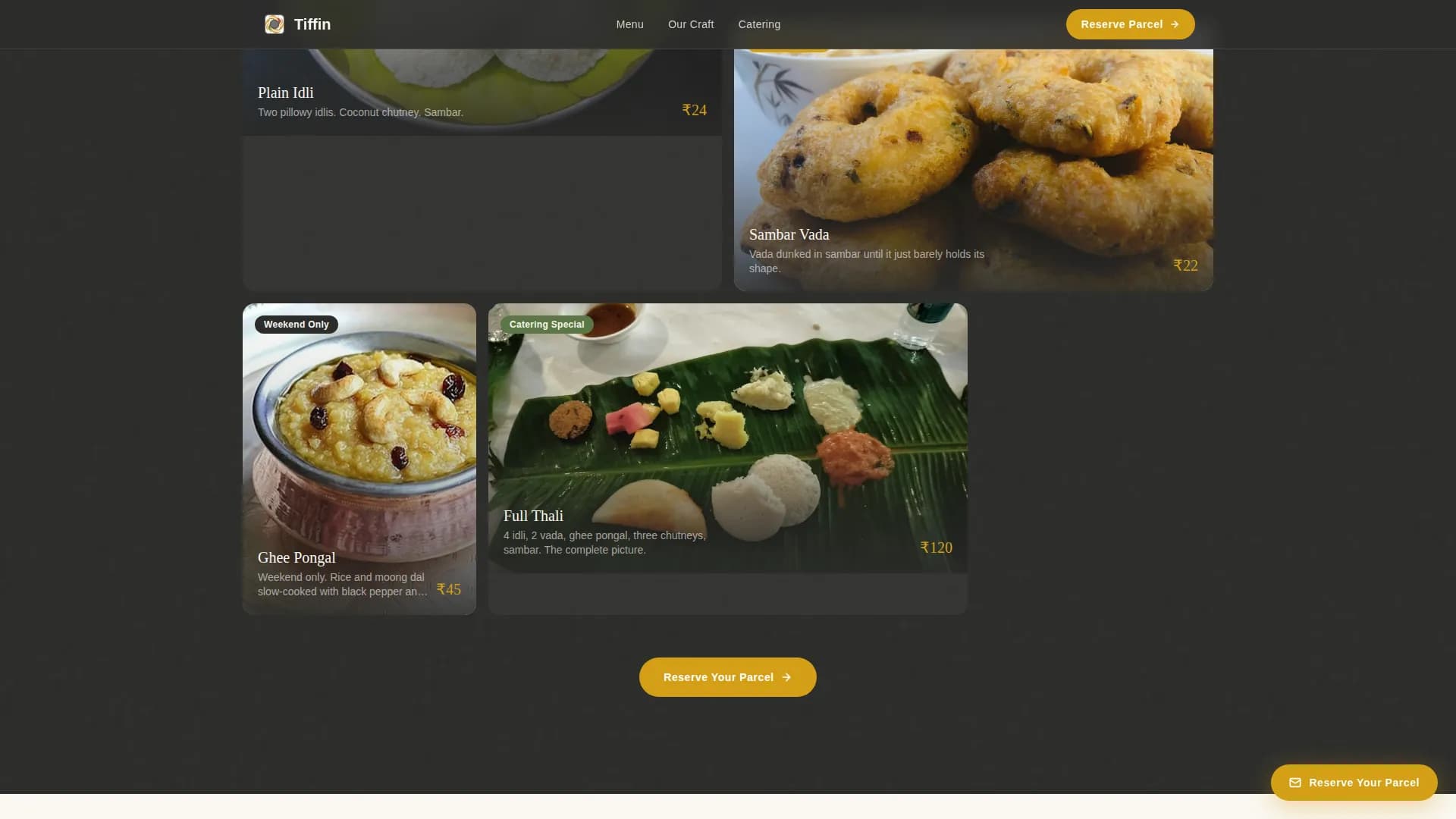 Regional & Specialty Restaurant Booking Website Template