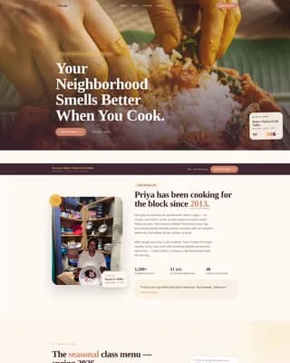 Masala — Indian Cooking Landing Page Template