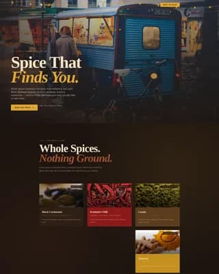 Masala — Spiced Truck Landing Page Template
