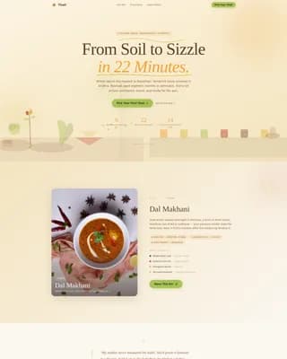 Thali — Indian Delivery Landing Page Template