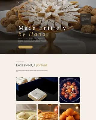 Indian Sweets Shop & Mithai Website Template