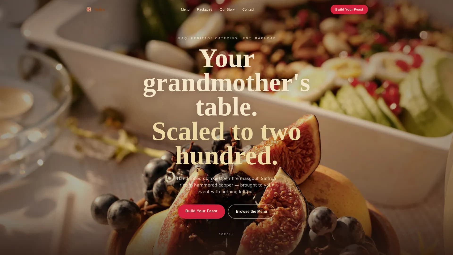 Middle Eastern Cuisine & Dining Booking Website Template