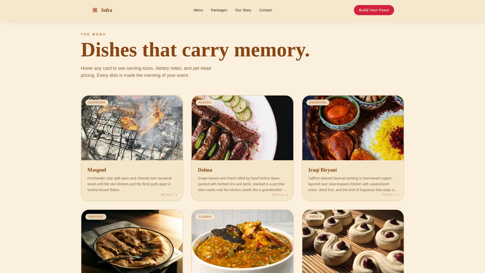 Middle Eastern Cuisine & Dining Booking Website Template
