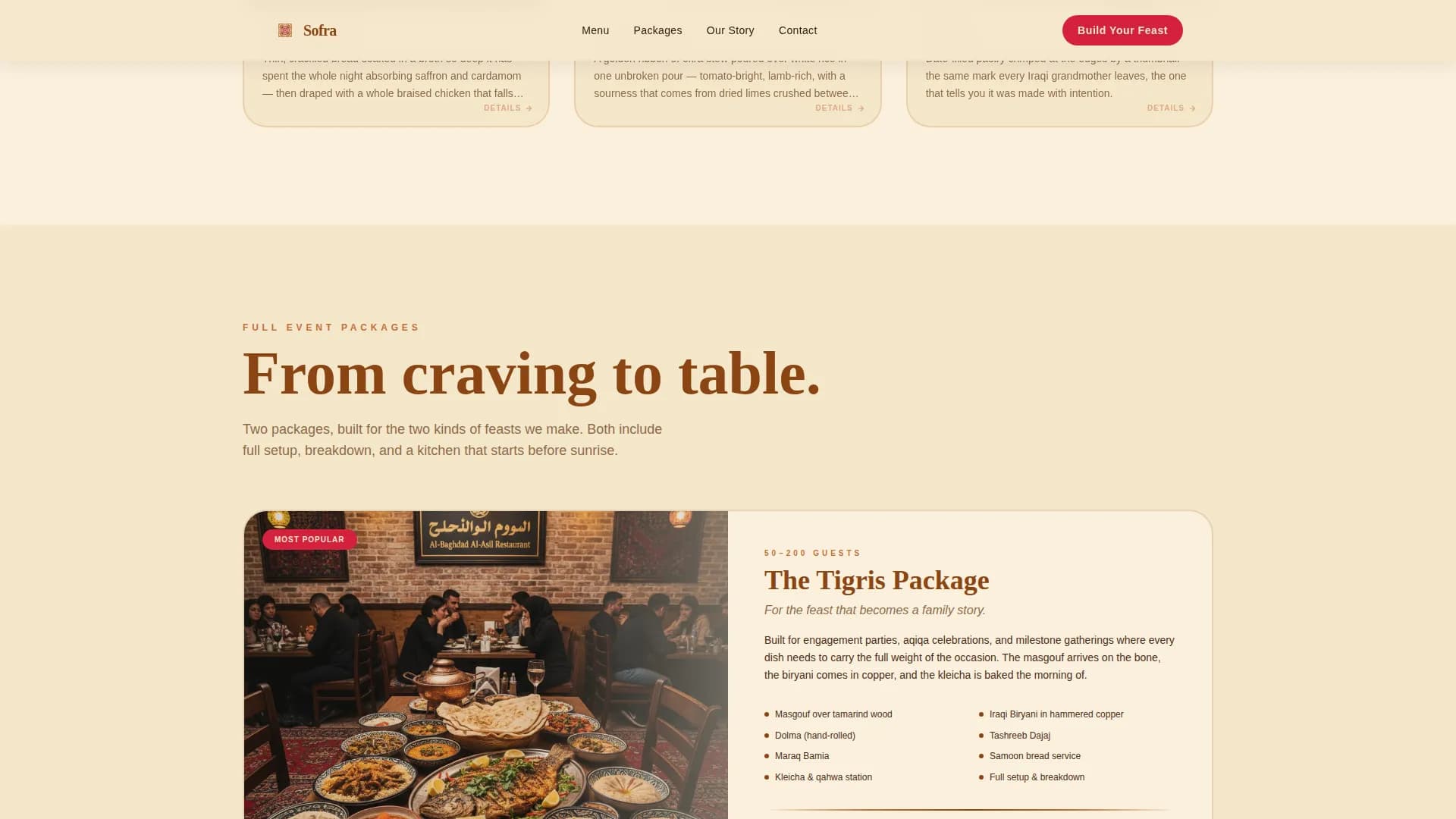 Middle Eastern Cuisine & Dining Booking Website Template