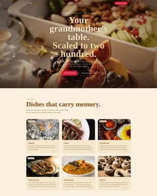 Middle Eastern Cuisine & Dining Booking Website Template