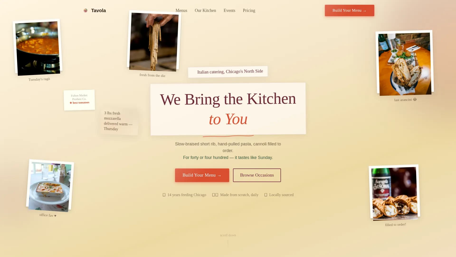 Italian Dining Pricing Website Template