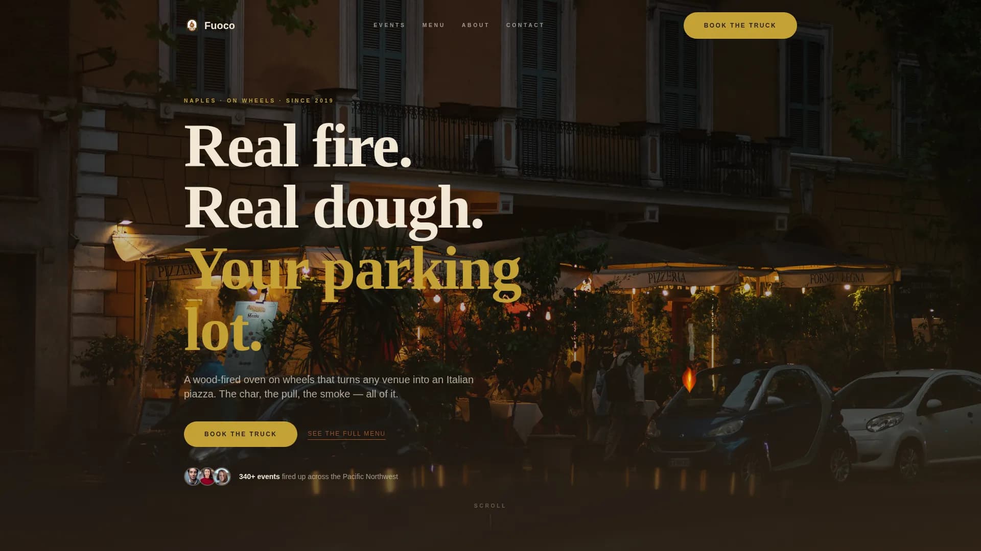 Fuoco — Italian Truck Landing Page Template