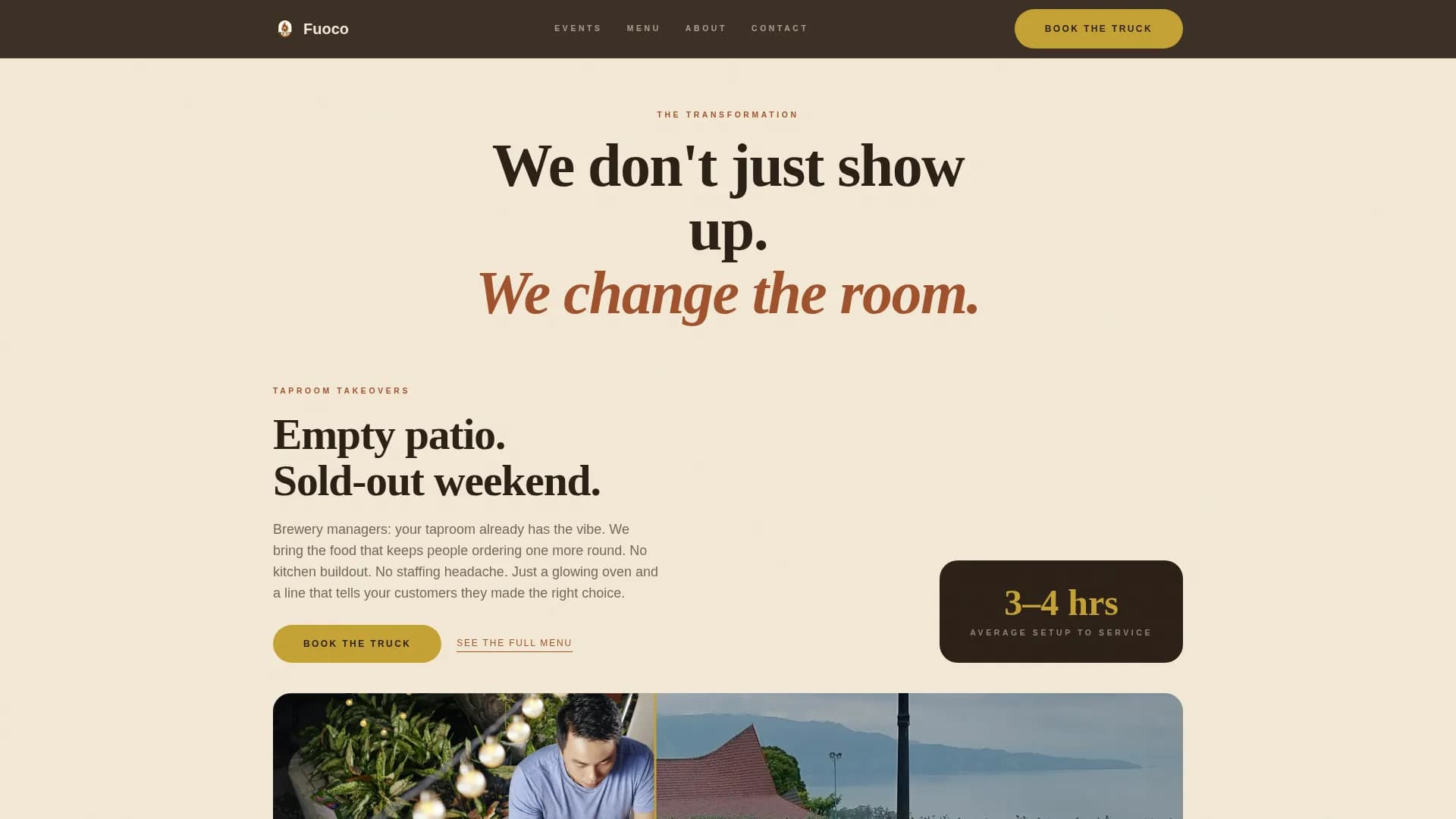 Fuoco — Italian Truck Landing Page Template
