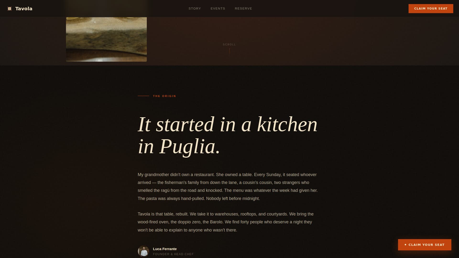 Italian Dining Professional Website Template