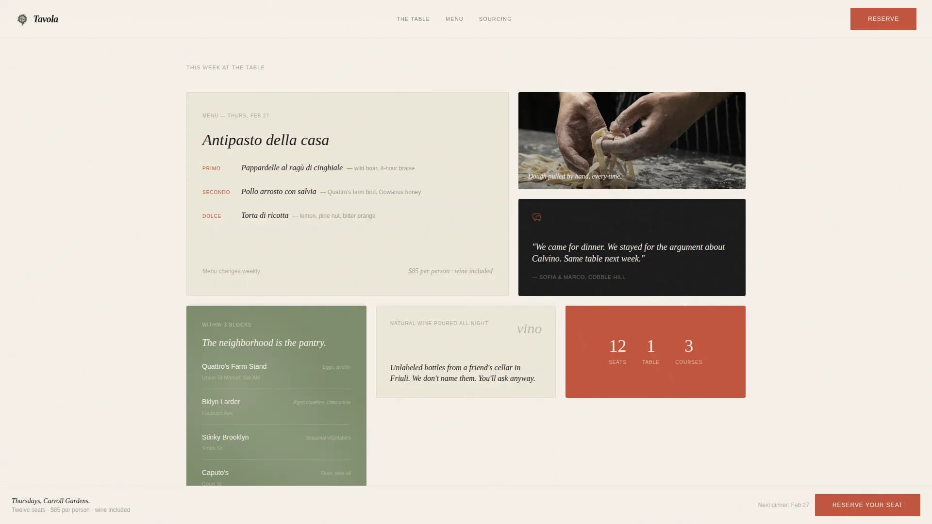 Ostello — Intimate Italian Gathering Landing Page Template