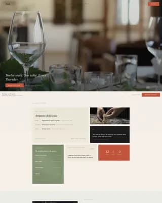 Ostello — Intimate Italian Gathering Landing Page Template