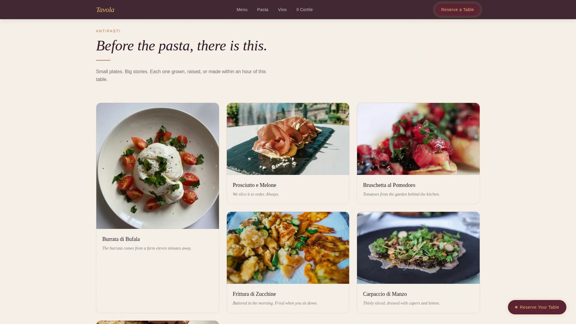European Specialty Dining Blog Website Template