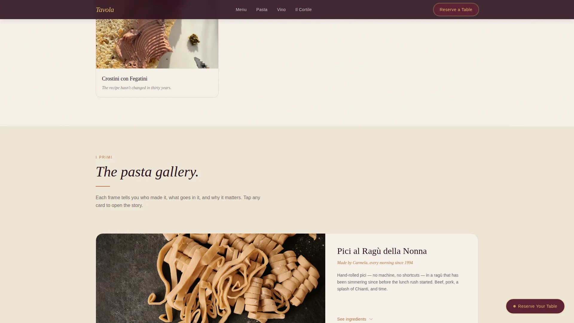European Specialty Dining Blog Website Template