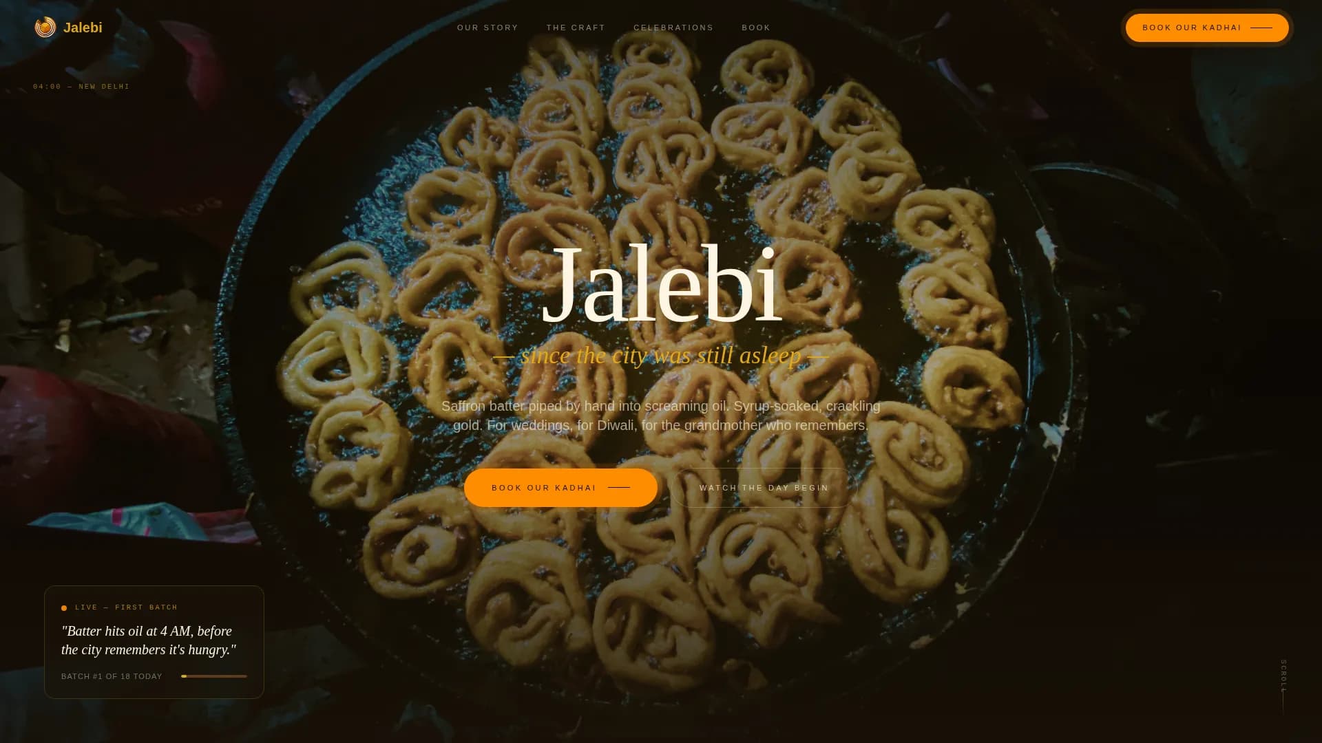 Jalebi — Premium Indian Sweets Landing Page Template