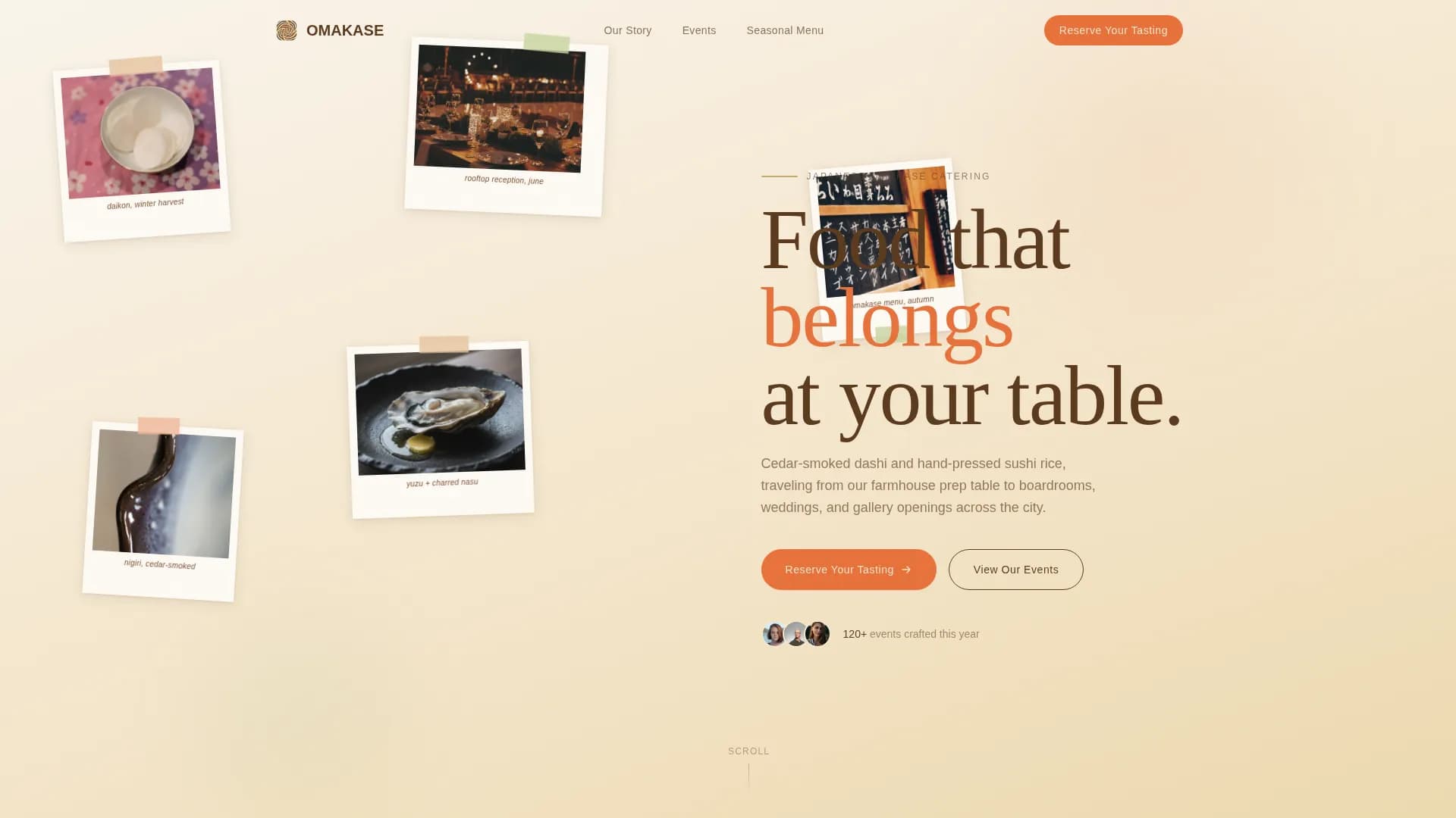 Omakase — Exclusive Japanese Catering Landing Page Template