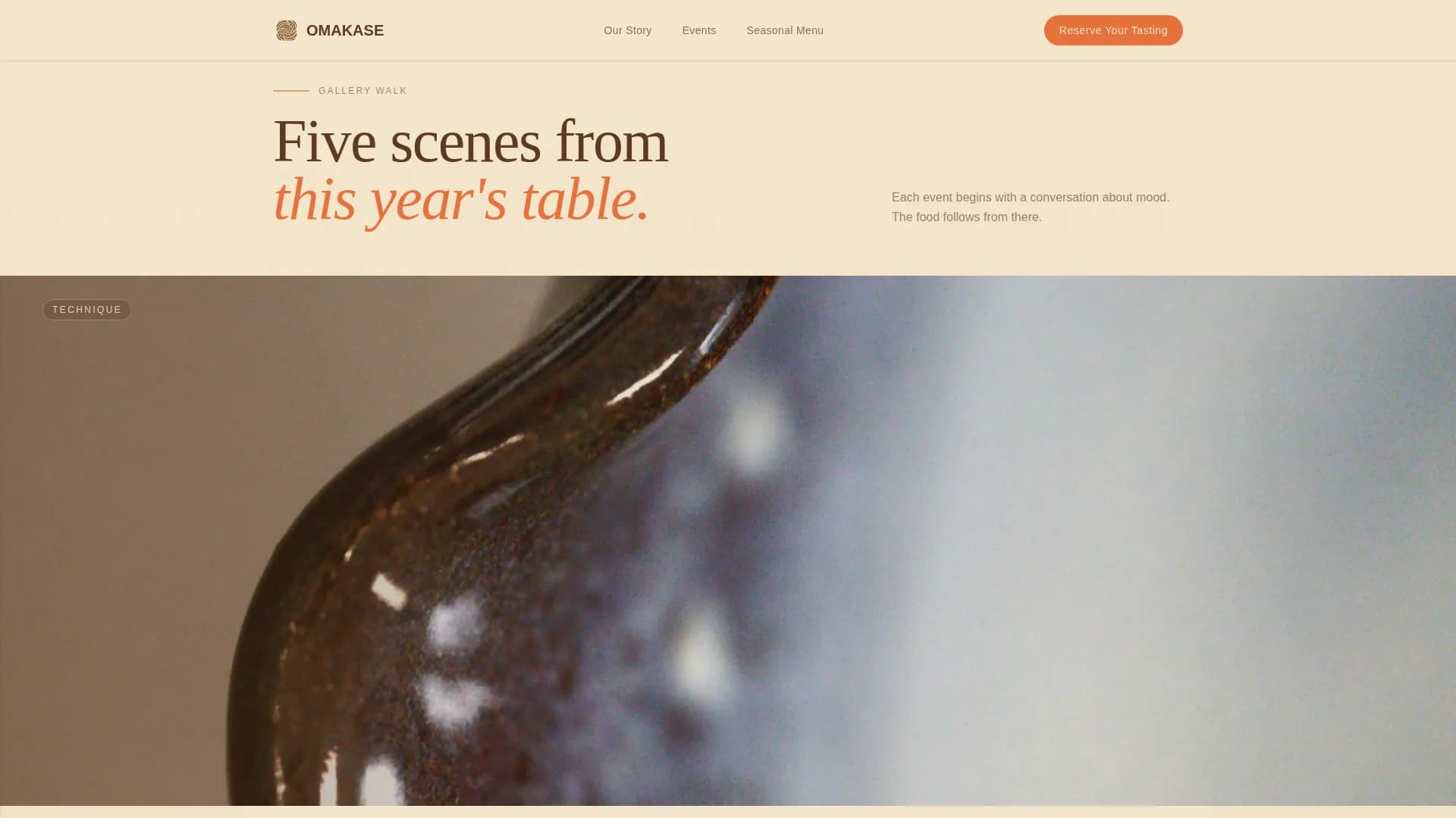 Omakase — Exclusive Japanese Catering Landing Page Template