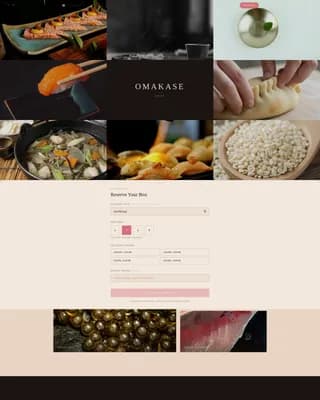 Kaiseki — Seasonal Japanese Kitchen Landing Page Template