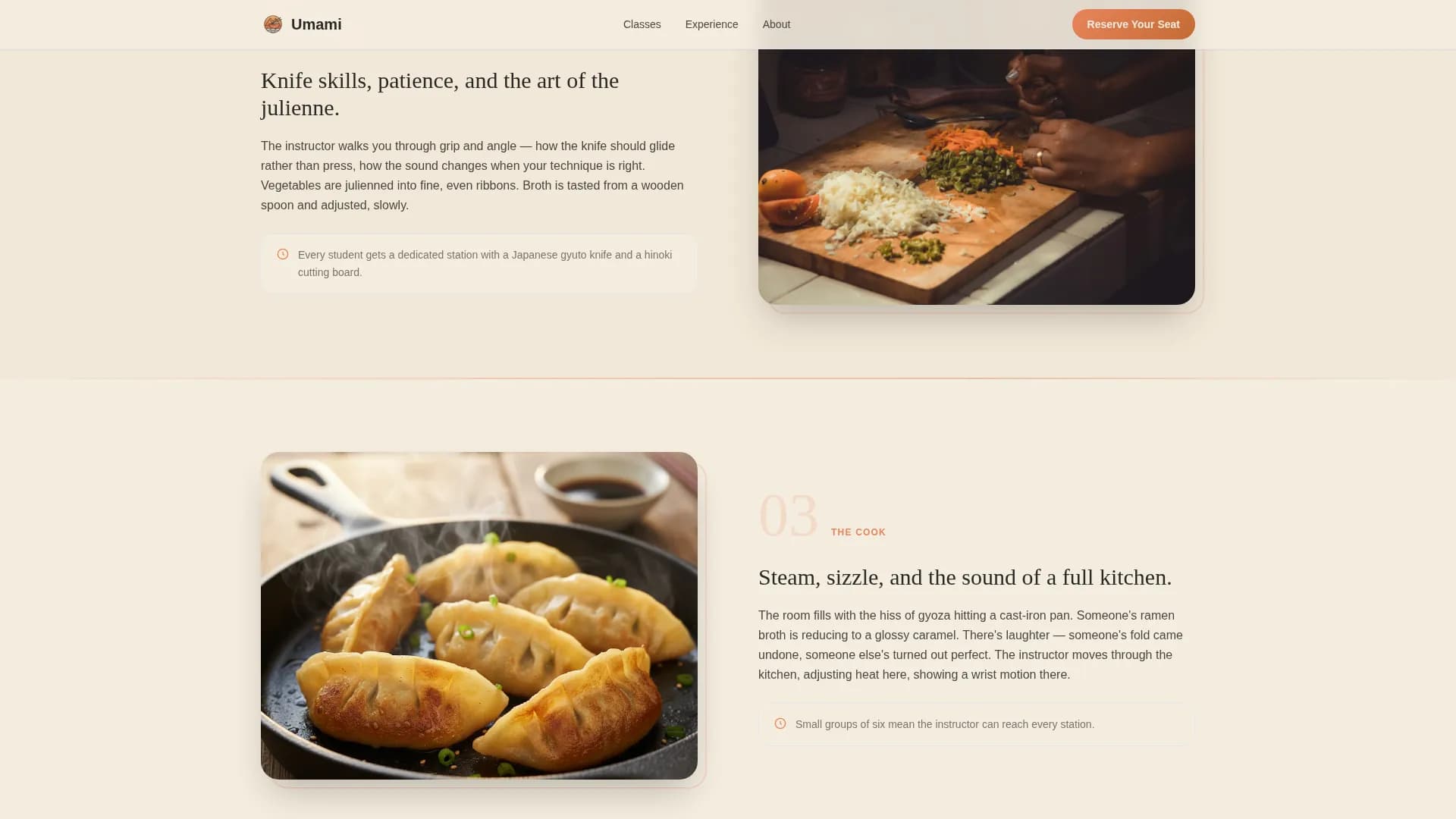Umami — Expert Japanese Culinary Landing Page Template