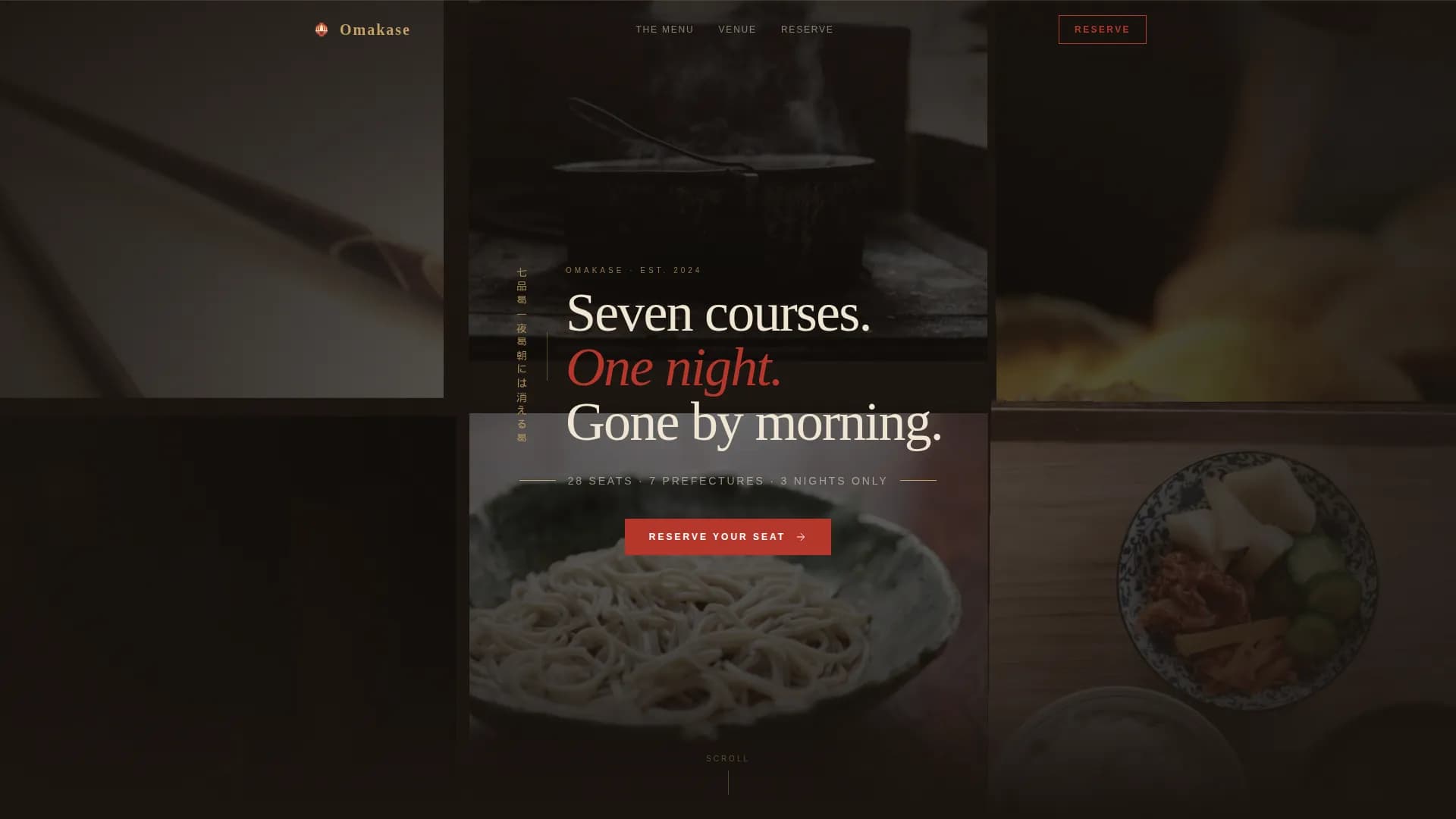 Omakase — Elite Sushi Experience Landing Page Template