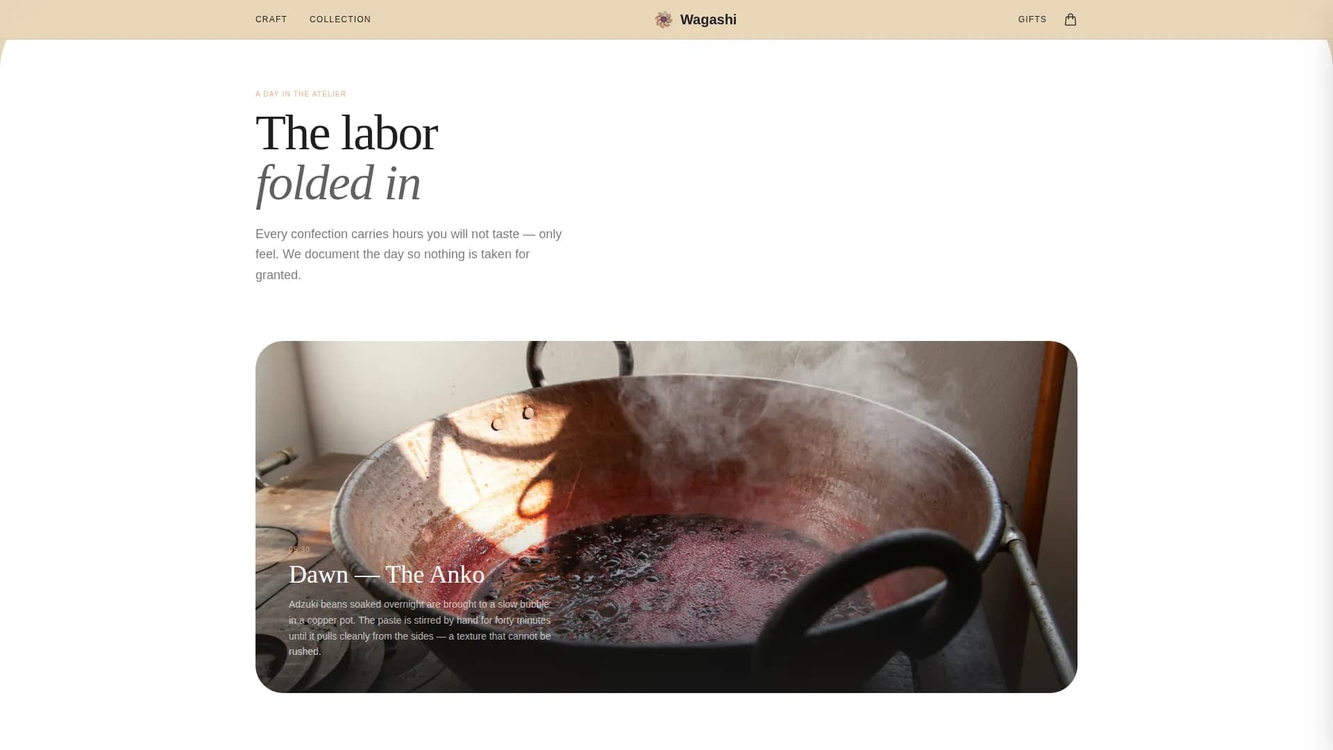 Wagashi — Artisan Confectionery Landing Page Template