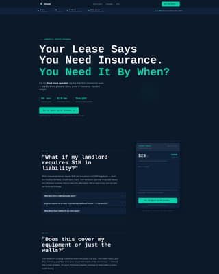 Small Business Owner Insurance FAQ Website Template