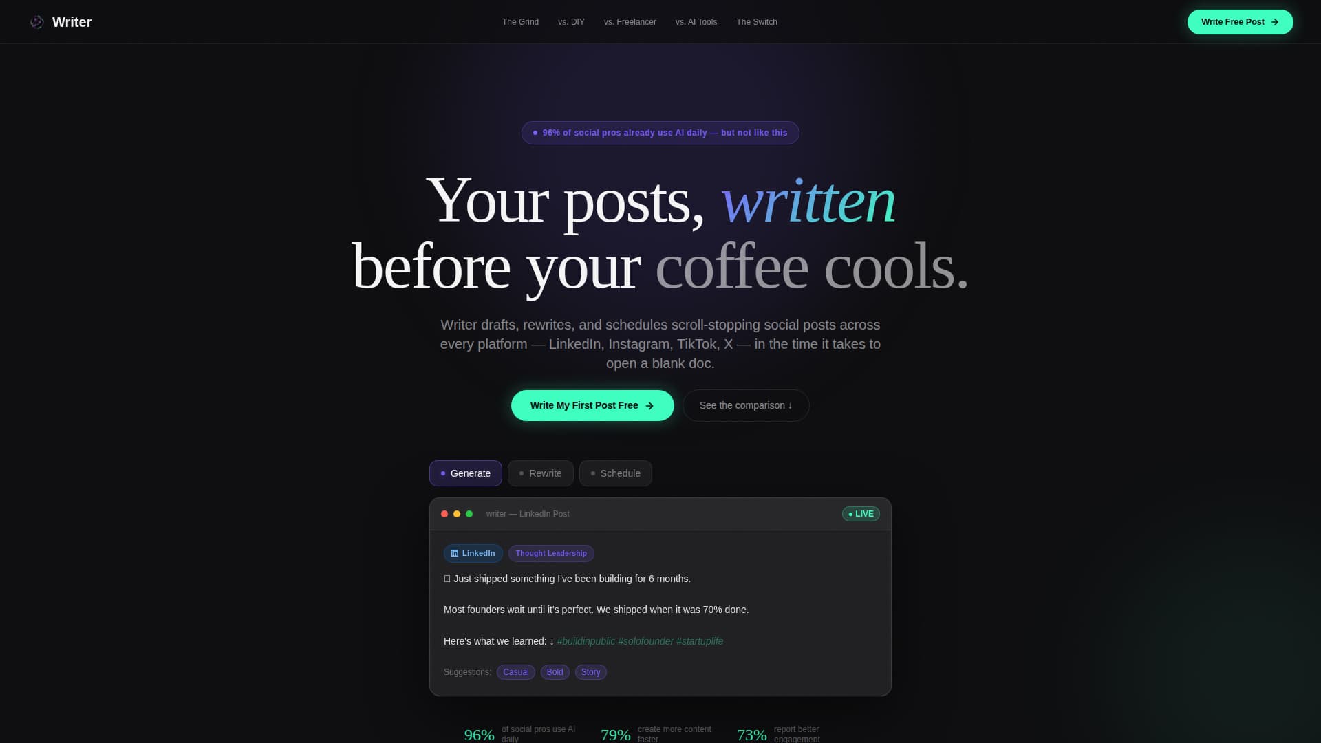 Micro-SaaS & Developer Tools Professional Website Template