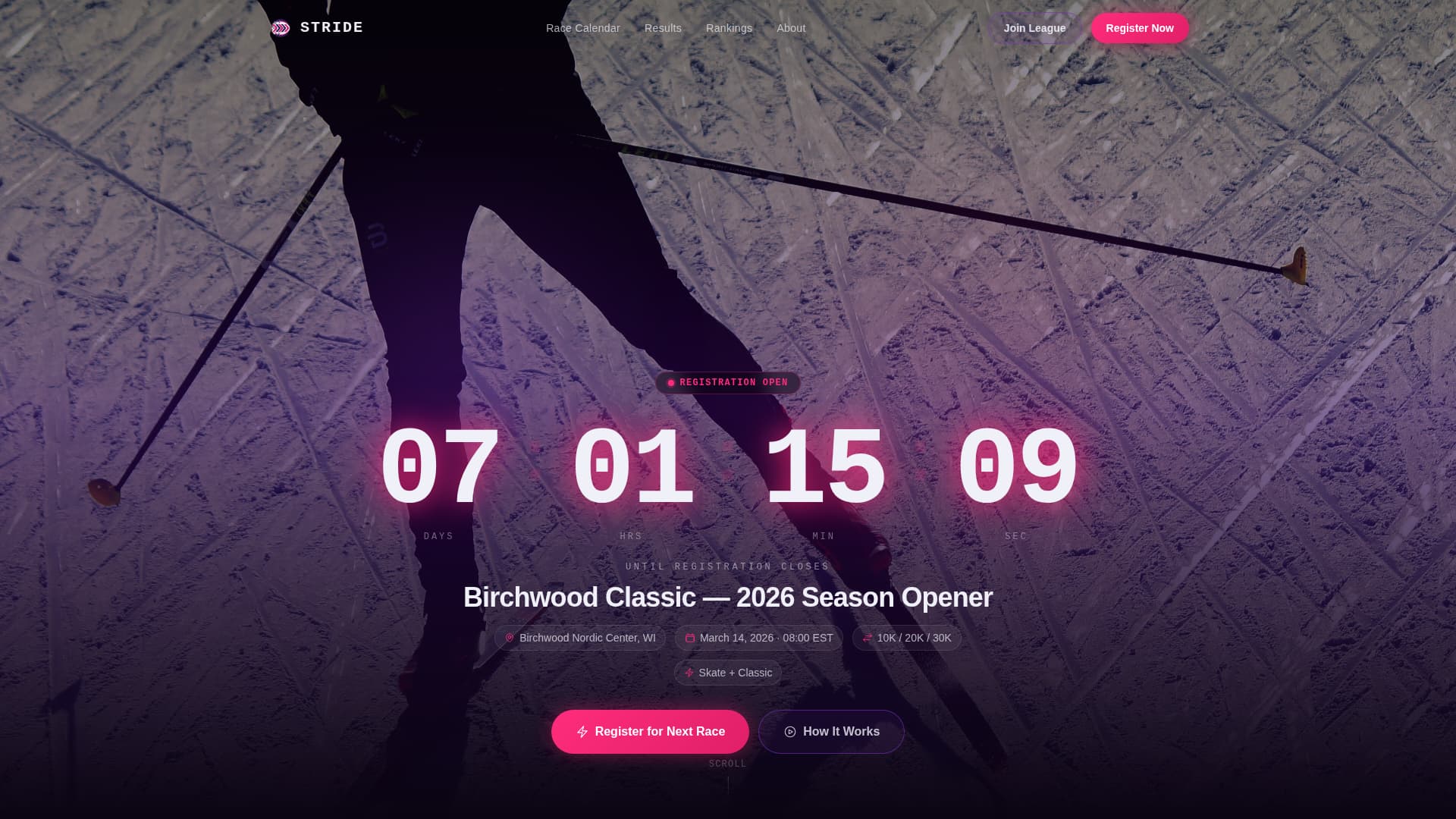 Cross-Country Skiing Professional Website Template