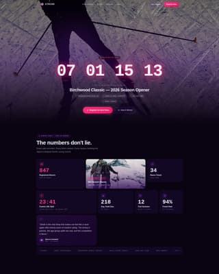 Cross-Country Skiing Professional Website Template