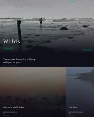 Wilds - Immersive Retreat Landing Page Template