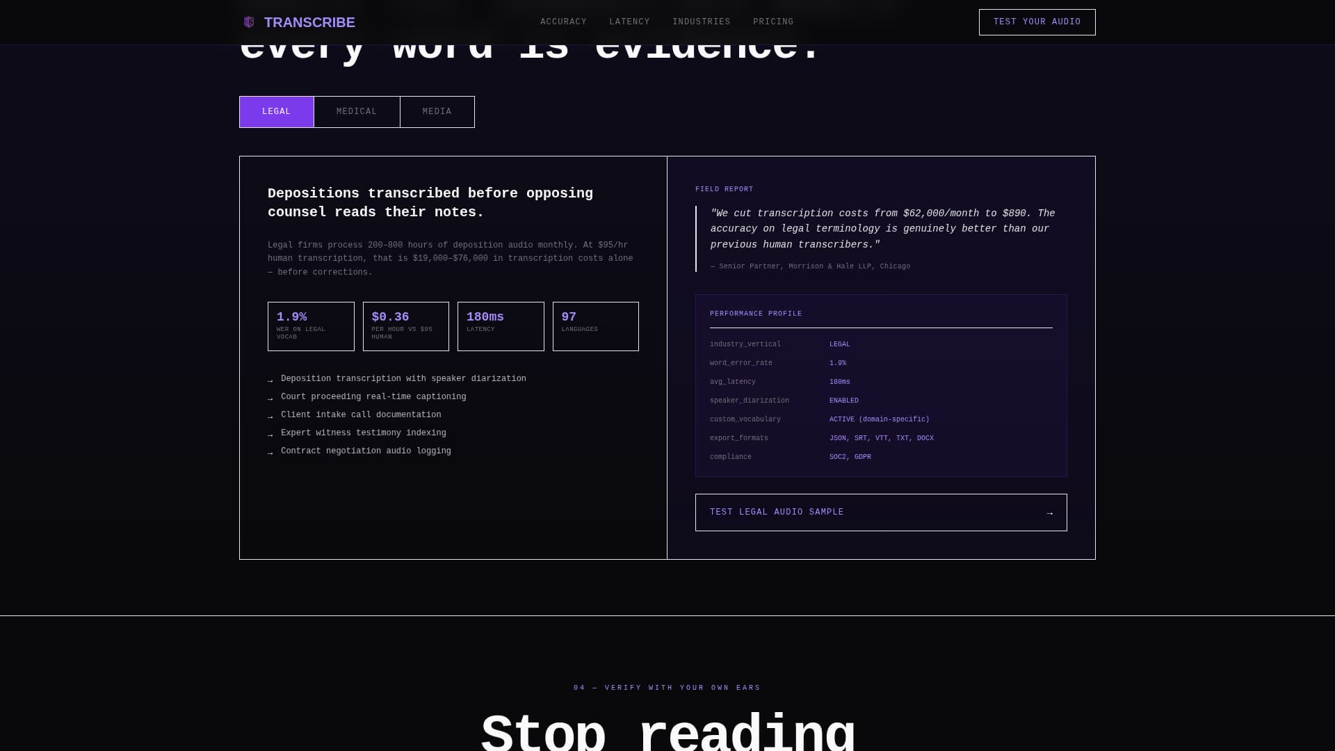 Speech Recognition Technology Professional Website Template