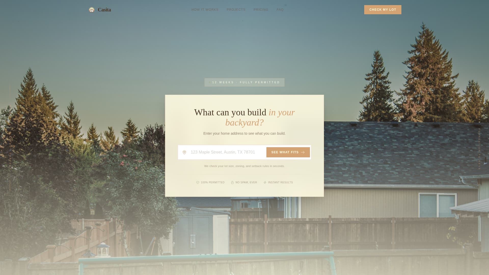 Casita - Permitted ADU Landing Page Template