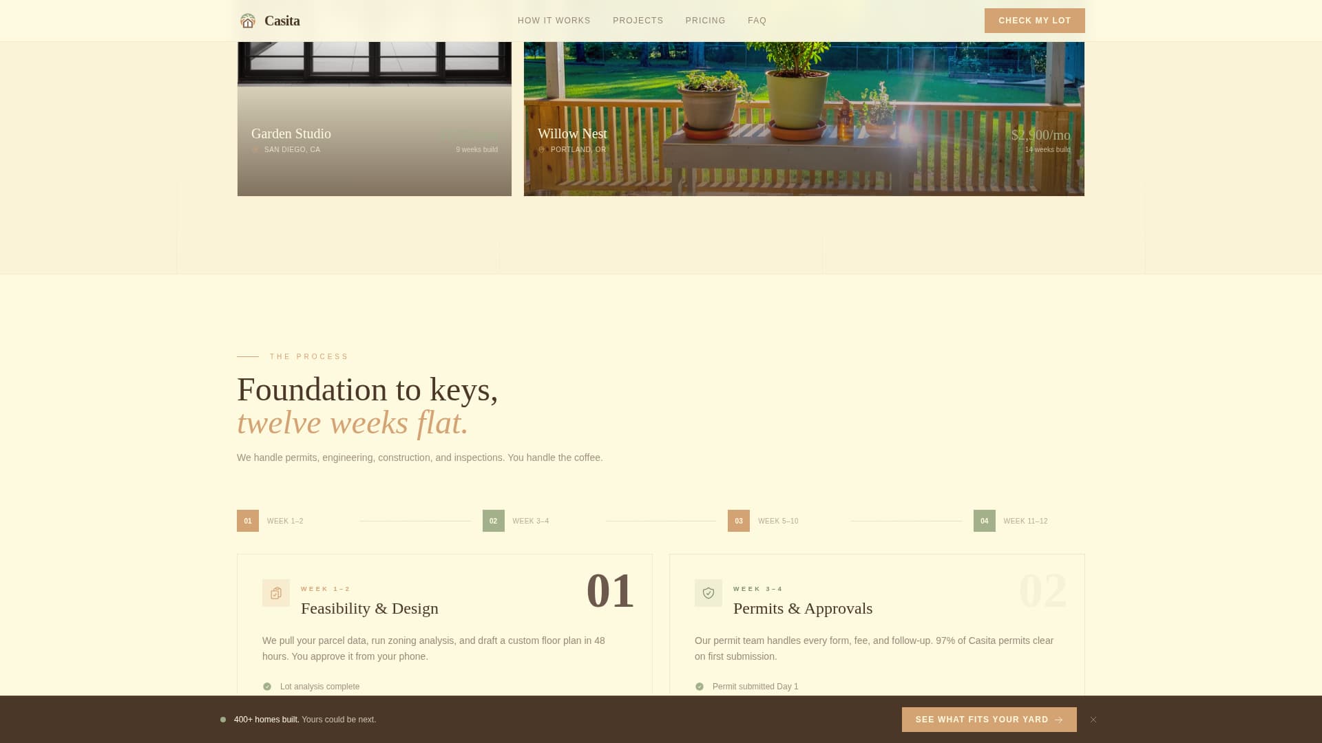 Casita - Permitted ADU Landing Page Template