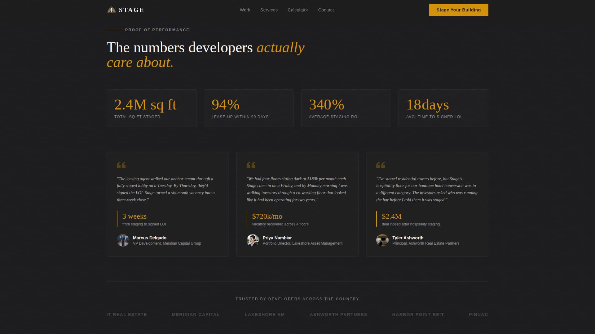 Stagecraft - Immersive Stager Landing Page Template