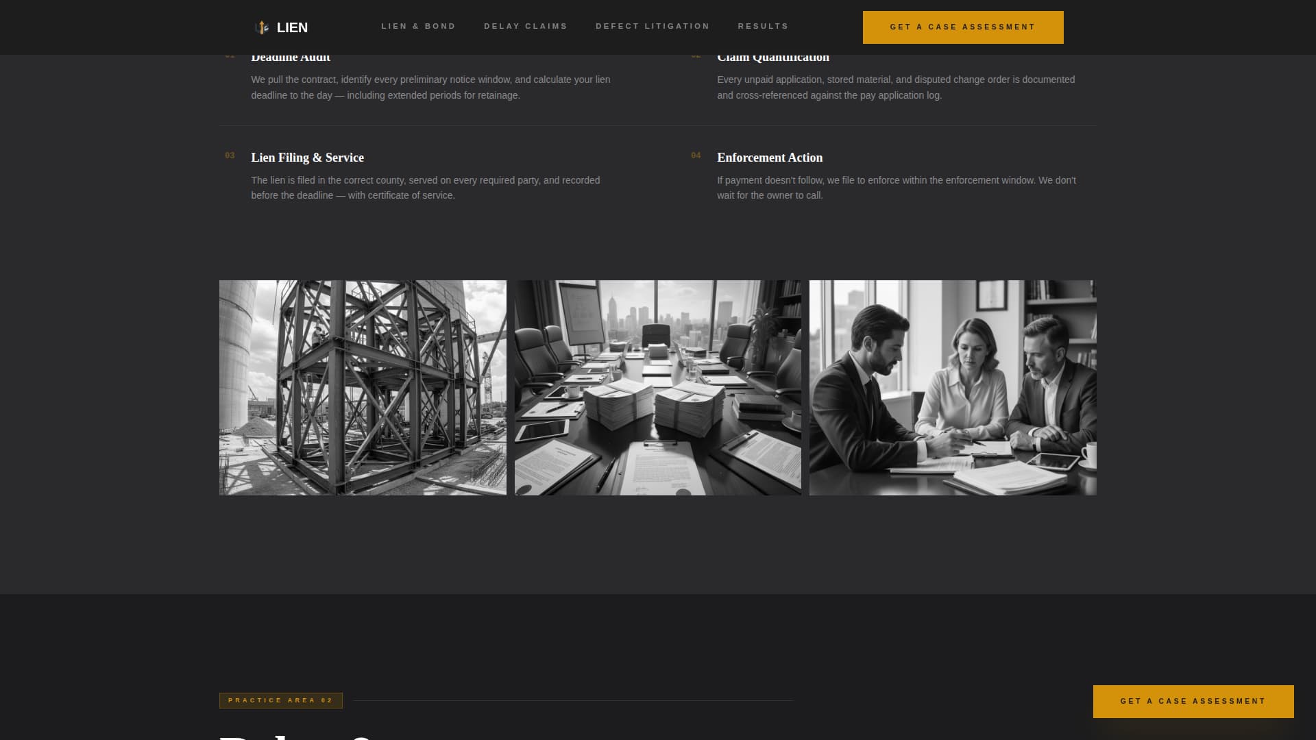 Lien - Authoritative Constructionlaw Landing Page Template