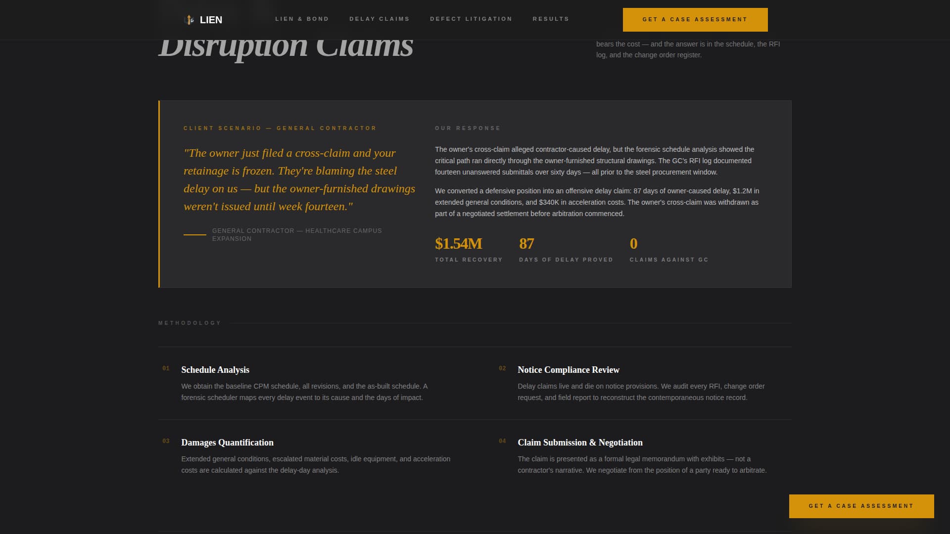 Lien - Authoritative Constructionlaw Landing Page Template