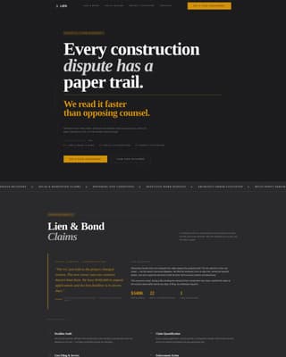 Lien - Authoritative Constructionlaw Landing Page Template