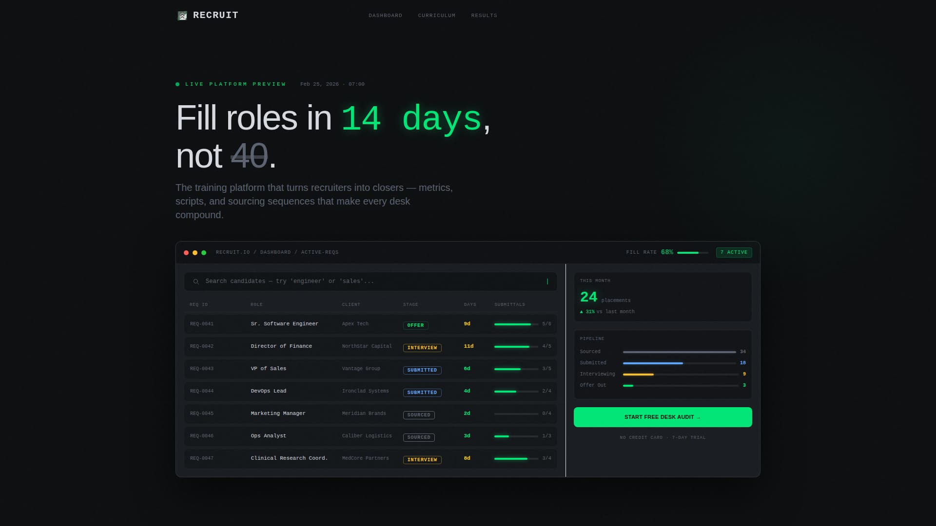 Recruit - Powerful Staffing Landing Page Template