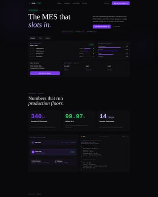 Mesh - Composable MES Landing Page Template