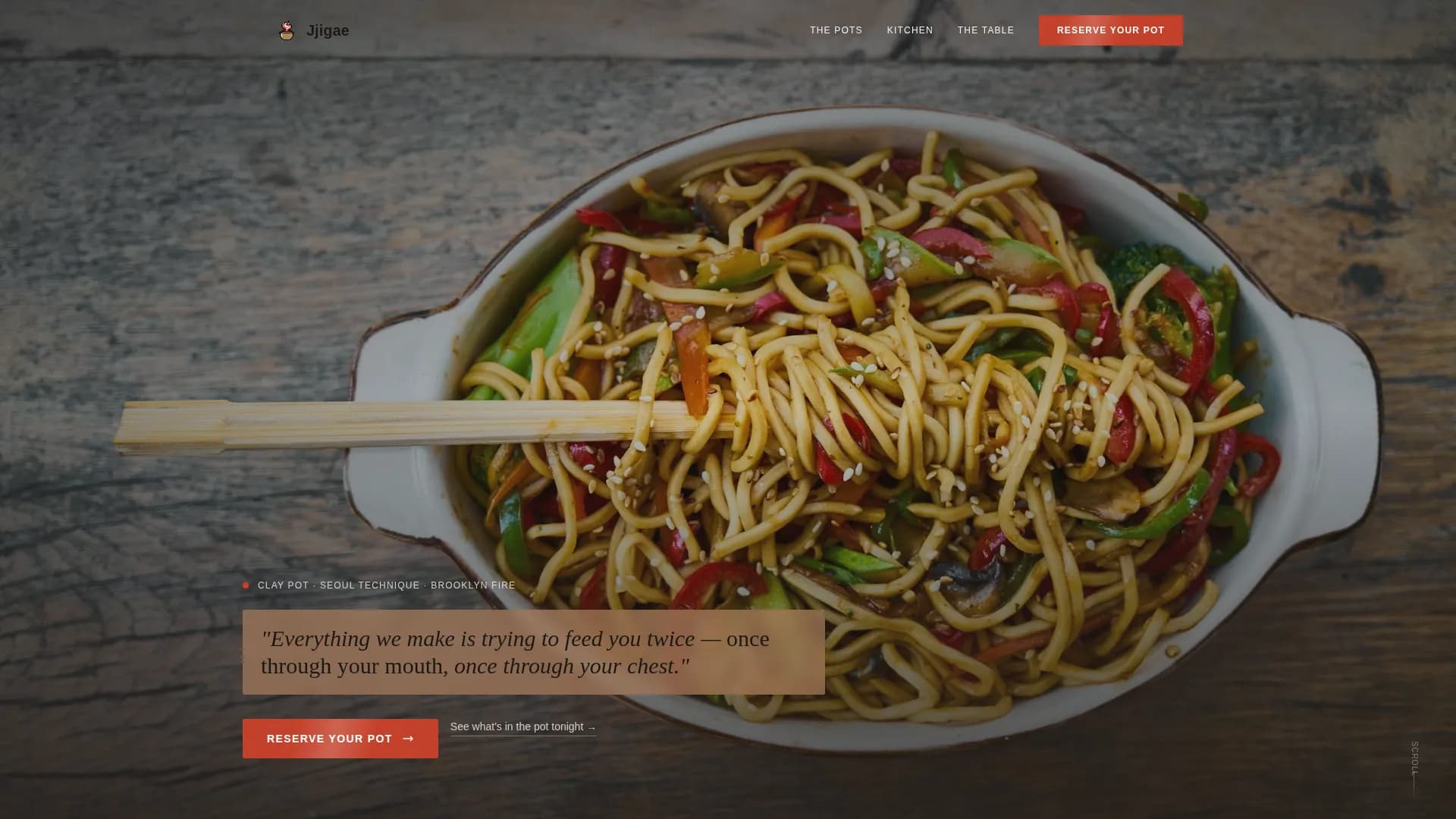Korean Cuisine & Dining Booking Website Template